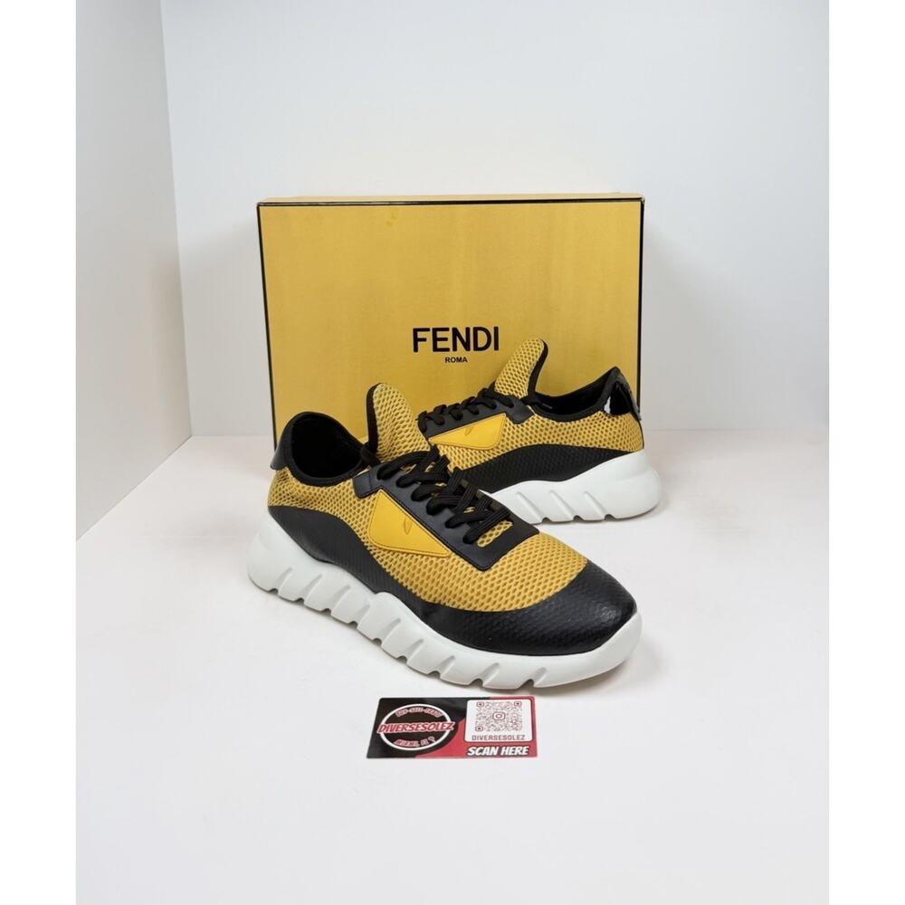 Size 9UK/10US - Fendi Monster Eyes Black Yellow Sneakers